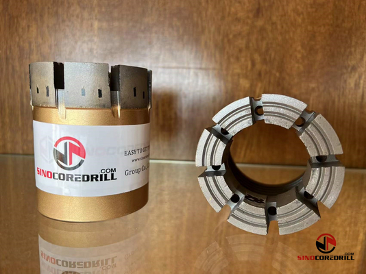Wireline Triple Tube NQ3 HQ3 Imp Diamond Core Bits พร้อมการปลดปล่อยใบหน้า