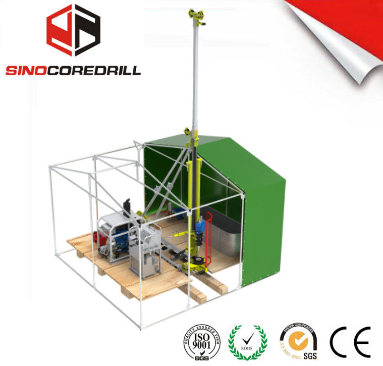 ความลึก 300M พกพา Core Drill Rig การออกแบบเบาและเครื่องยนต์ Kubota