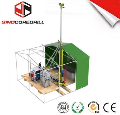 ความลึก 300M พกพา Core Drill Rig การออกแบบเบาและเครื่องยนต์ Kubota